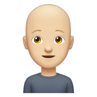 Bald white guy with hazel eyes with his hands over his face sticker