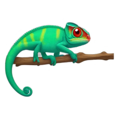 chameleon-red sticker