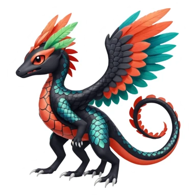 Meloetta-Salandit-Nargacuga-Pokémon-Fakémon-fusion-hybrid-creature sticker