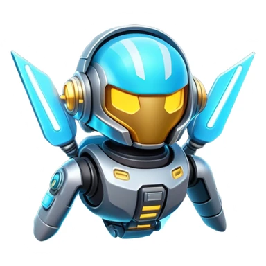 Clash of Clans aesthetic: Cinematic Playful 3D Isometric Jetpack Emoji, rendered in a 3D vector-style similar to standard emojis with minimal shading and bold, simplified shapes. A compact, distinct form with signature details, softly glowing with a futuristic sci-fi warfare charm. Simplified yet unmistakably iconic, highly detailed and consistent, glowing with a soft radiance and high shine. Stylized with a touch of high-tech brilliance and a soft glowing outline, capturing the essence of a beloved gaming relic with a friendly, playful manner! sticker