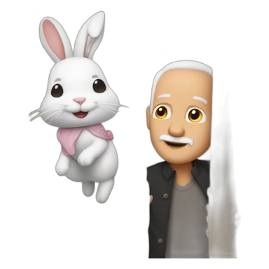 paulo coelho hanging a rabbit sticker