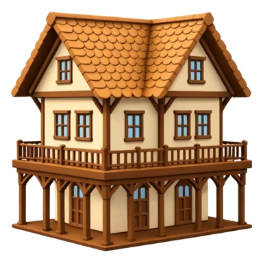 lattice house structure sticker