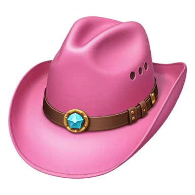 Pink cowboy hat sticker
