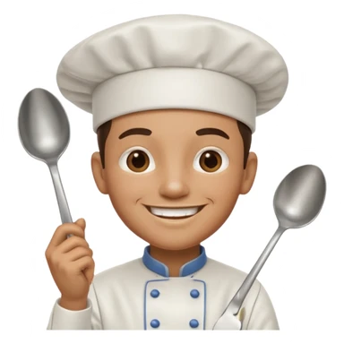 Chef with Spoons sticker