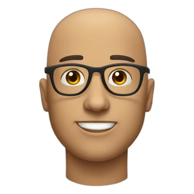 bald guy glasses frontend sticker