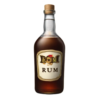 bottle of rum sticker