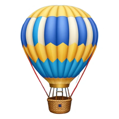 Hot air balloon above a scenic ocean sticker