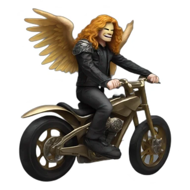Dave Mustaine ridding angel of death sticker