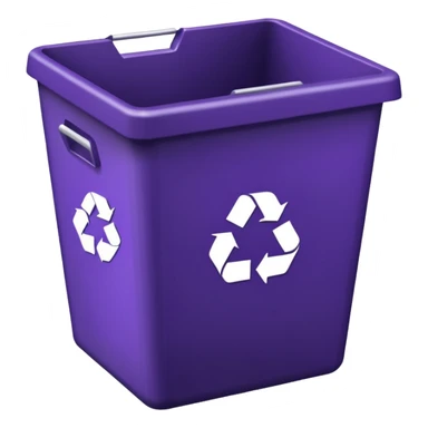 dark purple recycle bin sticker