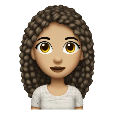 Girl crochet  sticker