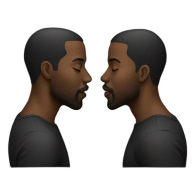 Black man kiss sticker
