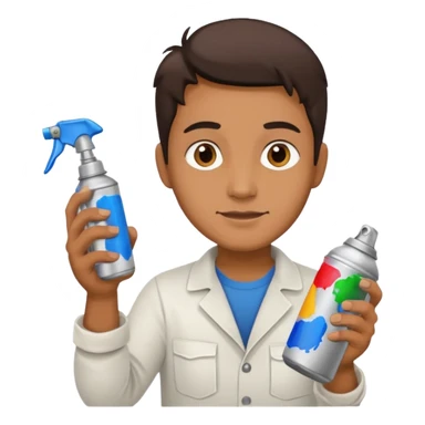 Painter + spray can sticker