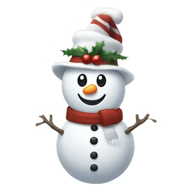 snowman with christmas vibes sticker