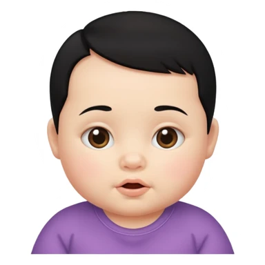 a black hair baby  sticker