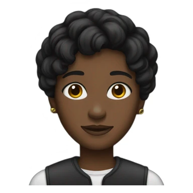 Dark-haired ebony teen sticker