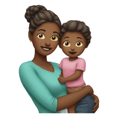 Mom and babygirl sticker