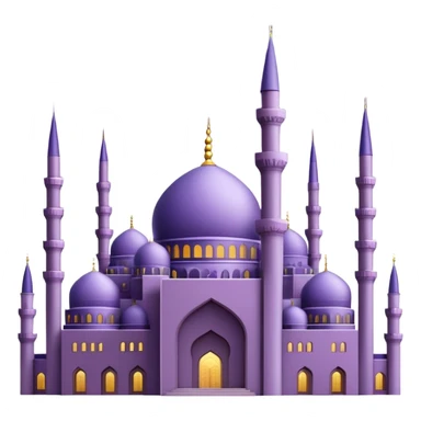 Light purple Ramadan mosque in İstanbul under construction  sticker