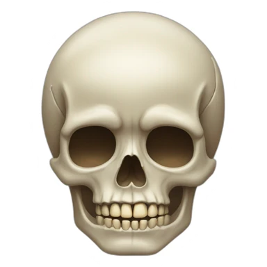 Frontal view of the skull crying sticker