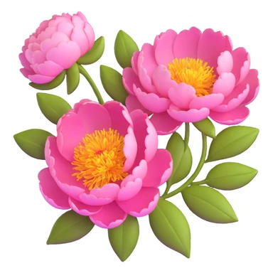 peony flower sticker