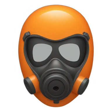 Orange hazmat mask sticker