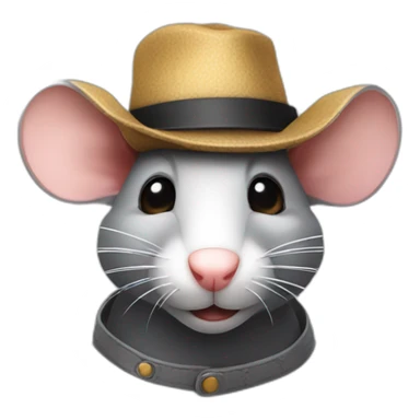 A rat wearing a hat sticker