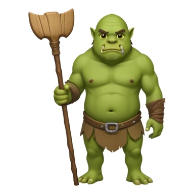 Ogre full body with stick sticker