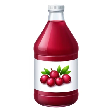 Bottle cranberry juice sticker
