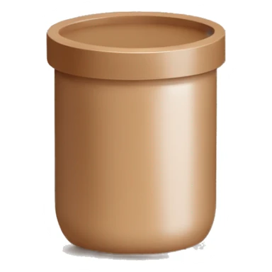 light brown body scrub pot without face sticker