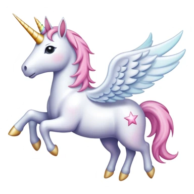 Ein Einhorn, was durchs Weltall fliegt sticker