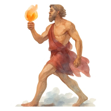 watercolor style Prometheus sticker