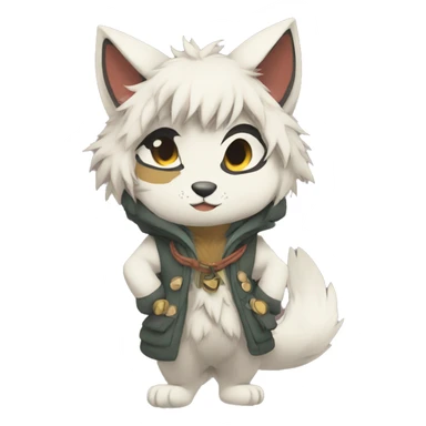 Kemono-style, Chibi, Anthro-Fur-Sona-Fakémon, clothing, Full Body sticker