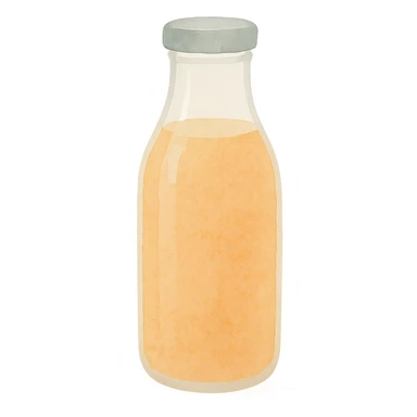 a bottle of orange juice sticker