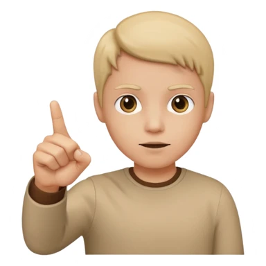 pointing finger towars camera sticker