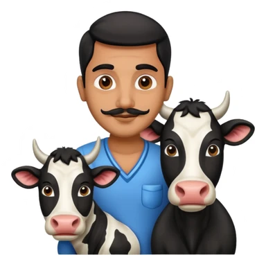 Indian man withh cow sticker