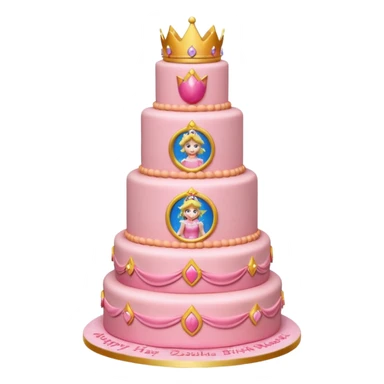 Princess peach birthday cake sticker