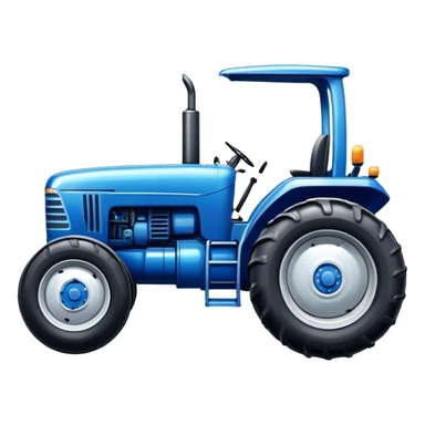 A blue tractor  sticker