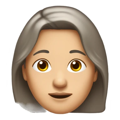 Lady in her 50s with long brown hair down, with a crown written on it grandma and fine wrinkles around the eye sticker