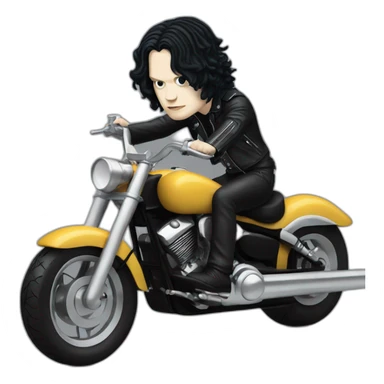 Jack White on a motorcycle  sticker