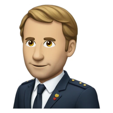 Macron avec une pomme sticker