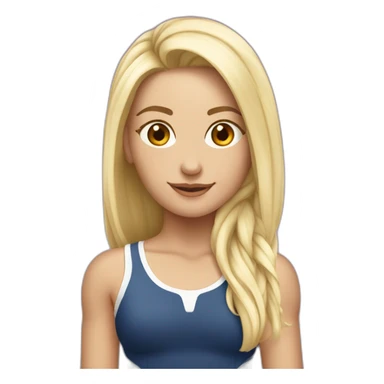 Palestra ragazza pesi bionda sticker