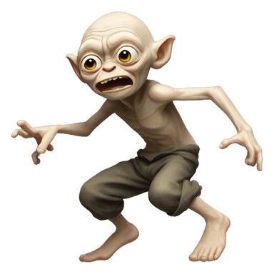 gollum dancing hiphop sticker
