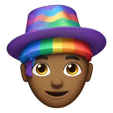 Human wearing gay hat ￼ sticker