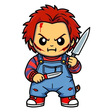 chucky the killing doll emoji ai sticker