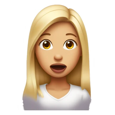 Girl sticking tongue out sticker