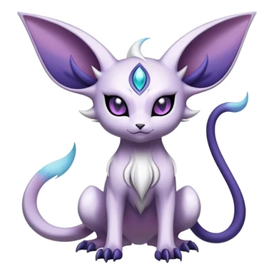 Shiny Exotic Badass Mysterious Gothic Espeon-Absol-Pokémon-Fakémon-hybrid-creature (full body) sticker