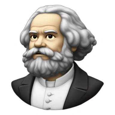 karl marx small kippah on head sticker