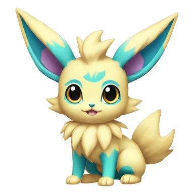 Shiny Kawaii Eeveelution-Cute-Pokémon-fusion full body sticker