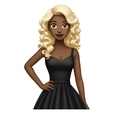 gorgeous black dress sticker
