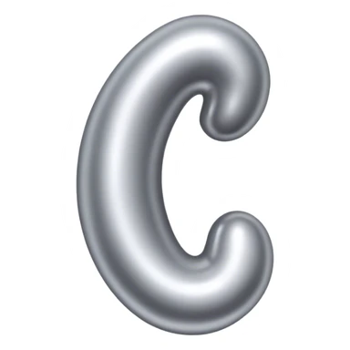 Silver metallic kidney bean sticker