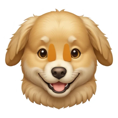 Cream coloured golden retriever sticker
